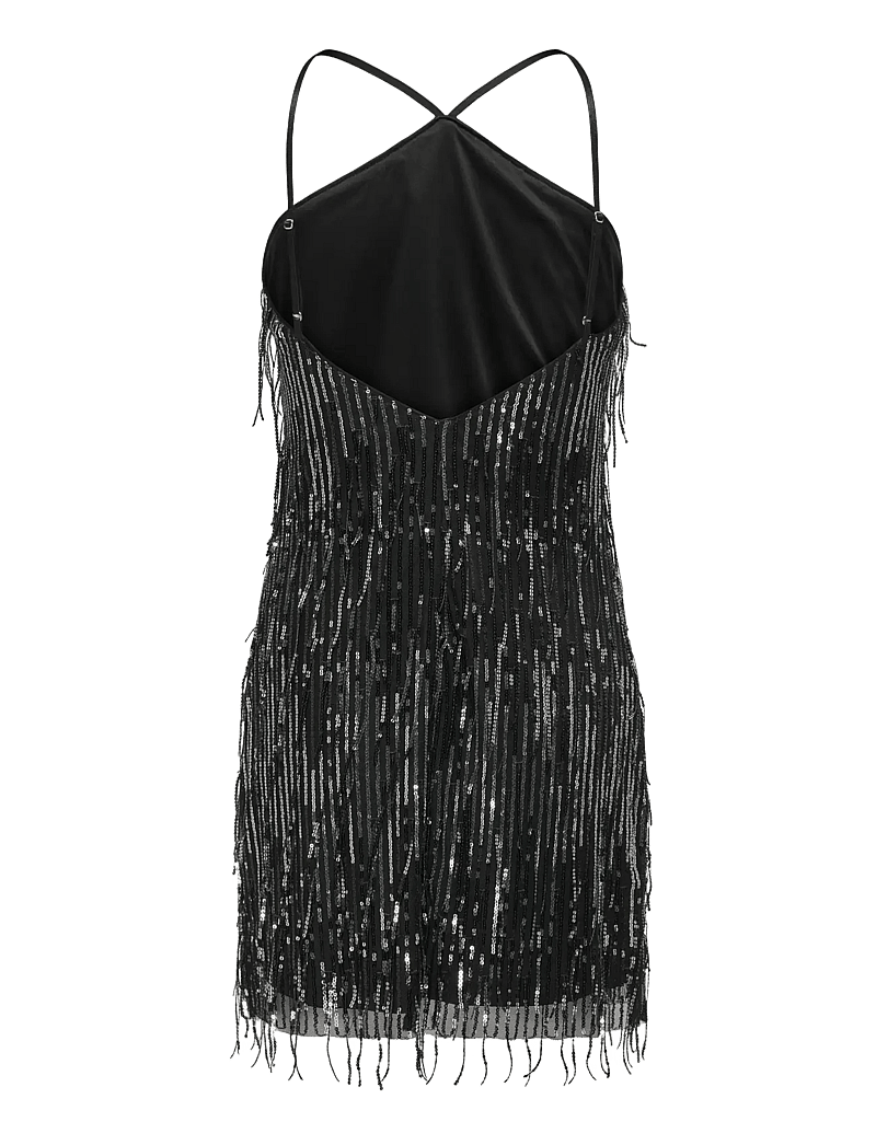 ONLY - ONLSPACY SL HALTERNECK SEQUINS DRESS WVN - paillettenkleider - black - 1
