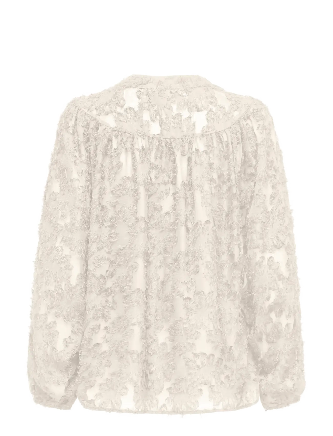 ONLY - ONLKORSA LS JAQUARD SHIRT WVN - long sleeved blouses - egret - 1