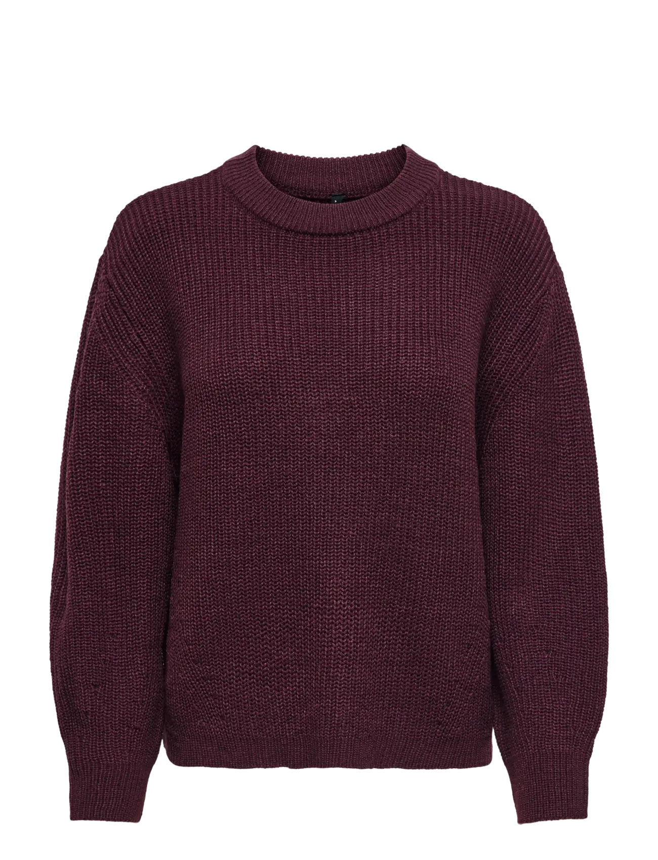 ONLY ONLMILOUZ LS RIB PULLOVER KNT NOOS - Strickmode - DECADENT CHOCOLATE / burgundy
