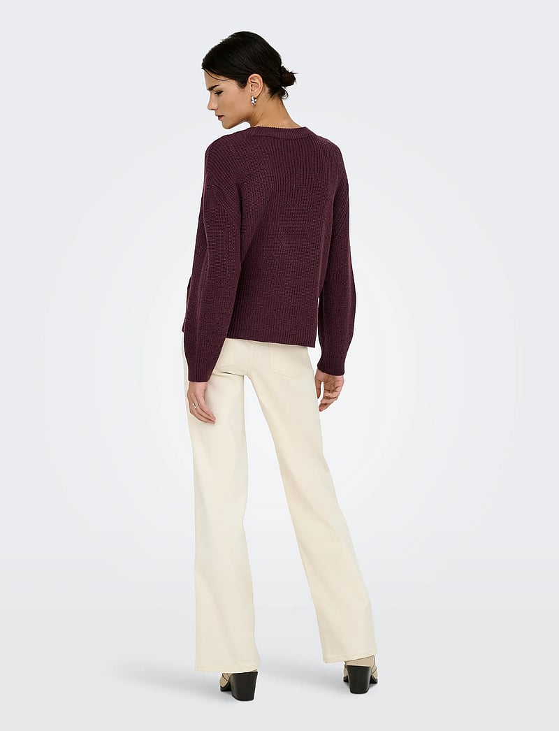 ONLY - ONLMILOUZ LS RIB PULLOVER KNT NOOS - pullover - decadent chocolate - 3