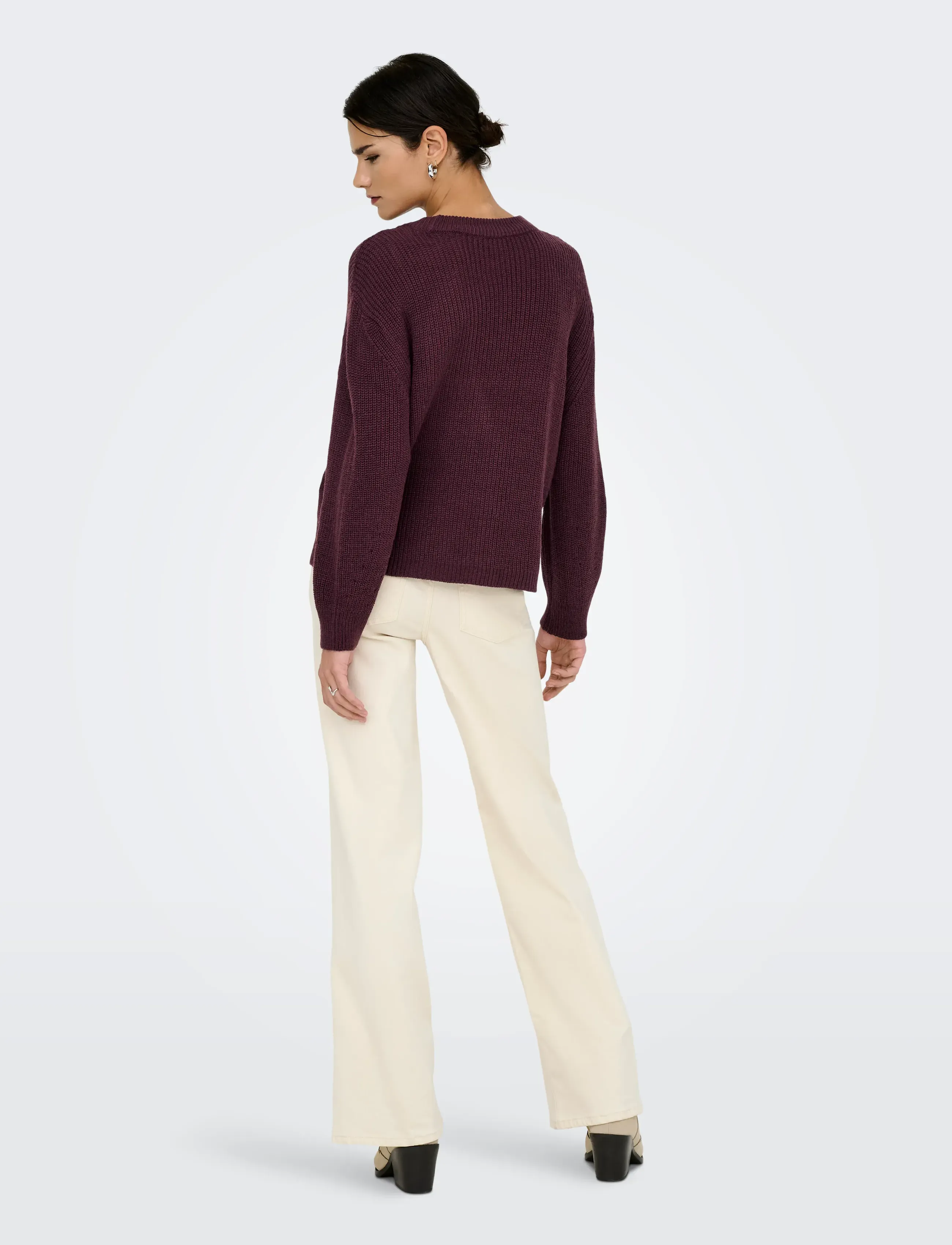 ONLY - ONLMILOUZ LS RIB PULLOVER KNT NOOS - neulepuserot - decadent chocolate - 3