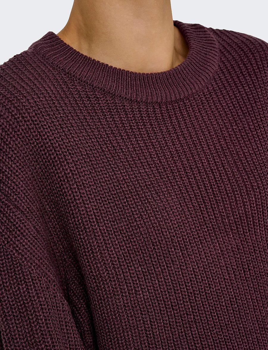 ONLY - ONLMILOUZ LS RIB PULLOVER KNT NOOS - pullover - decadent chocolate - 5