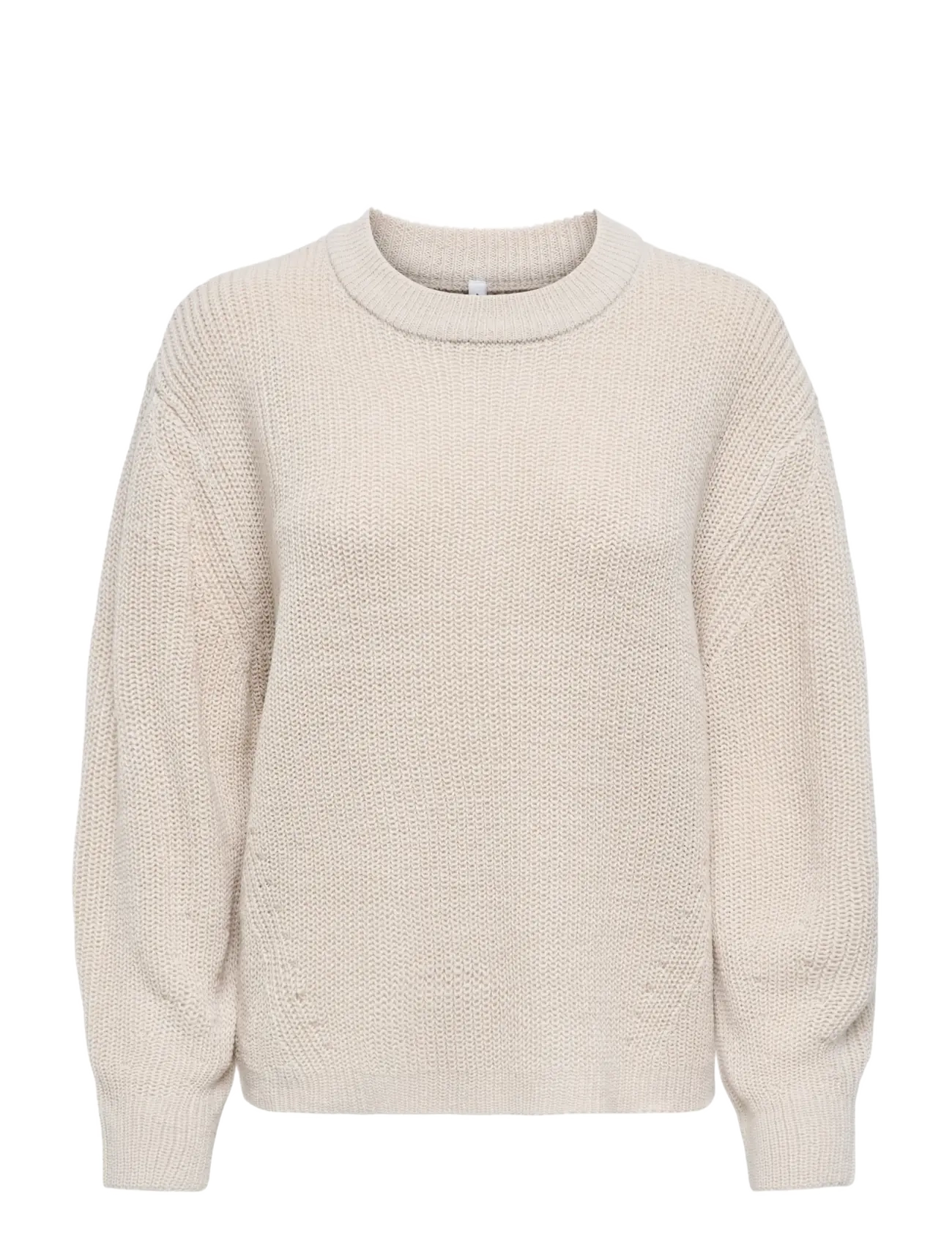 ONLY ONLMILOUZ LS RIB PULLOVER KNT NOOS - Strickmode - MOONBEAM / cream