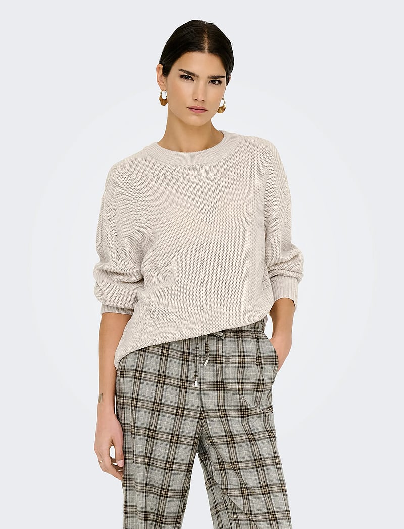 ONLY - ONLMILOUZ LS RIB PULLOVER KNT NOOS - pullover - moonbeam - 0