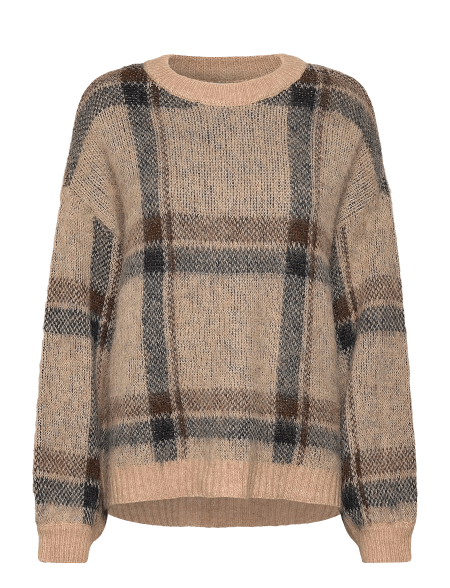 ONLY - ONLMARION LIFE LS O-NECK KNT - gebreide truien - humus - 0