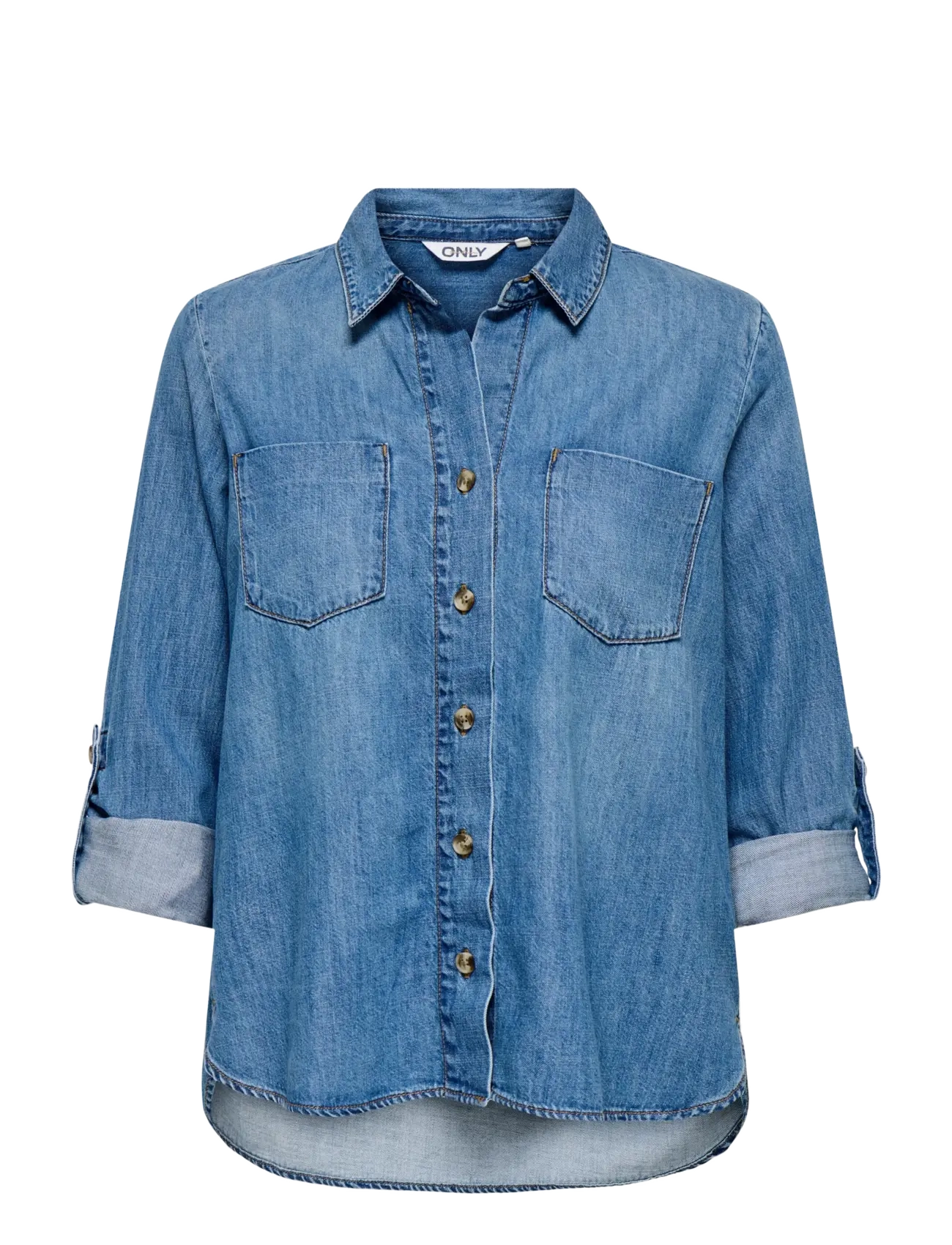 ONLY ONLYASMIN SHIRT L/S DNM AKM NOOS - Riided - MEDIUM BLUE DENIM / blue