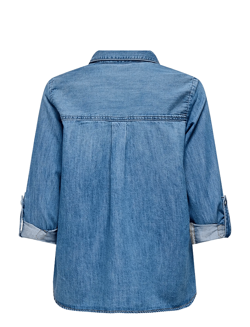 ONLY - ONLYASMIN SHIRT L/S DNM AKM NOOS - denimskjorter - medium blue denim - 2