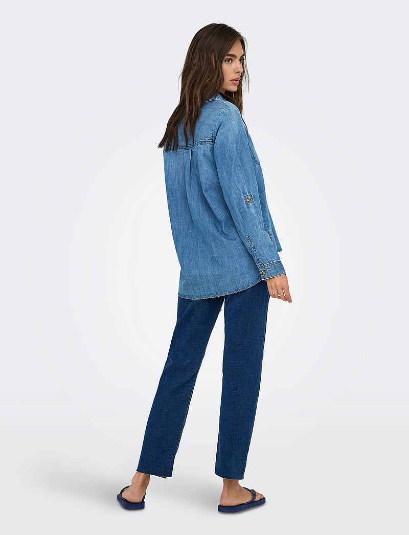 ONLY - ONLYASMIN SHIRT L/S DNM AKM NOOS - denimskjorter - medium blue denim - 3