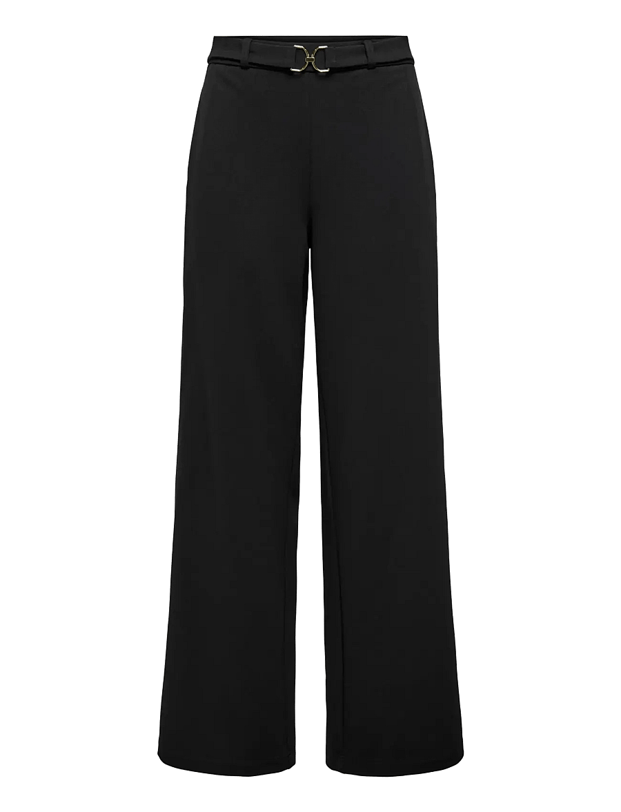 ONLY - ONLGALA LIFE HW BELT WIDE PANT PNT - wijde broeken - black - 1