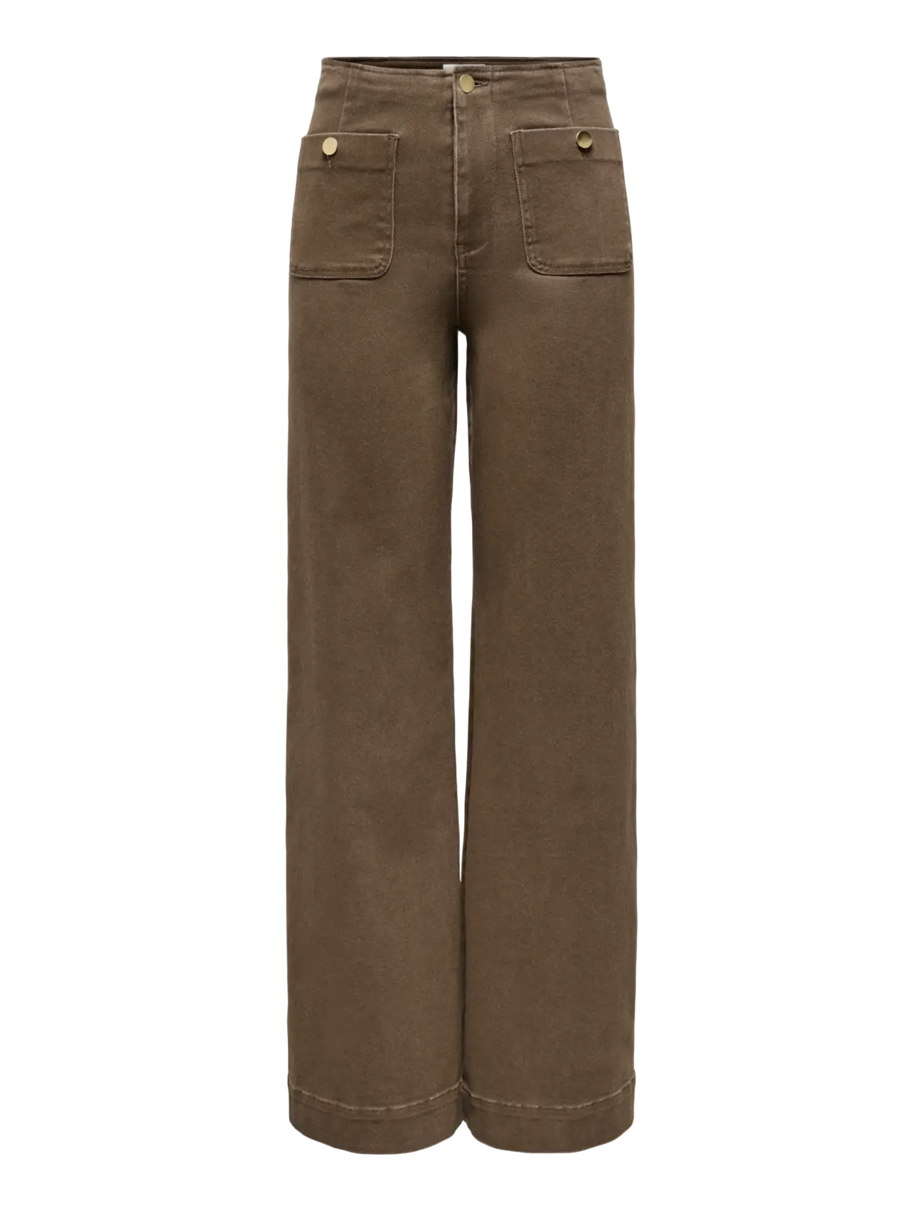 ONLY - ONLMADELINE HW WIDE POCKET COLOR PNT - chocolate martini - 1