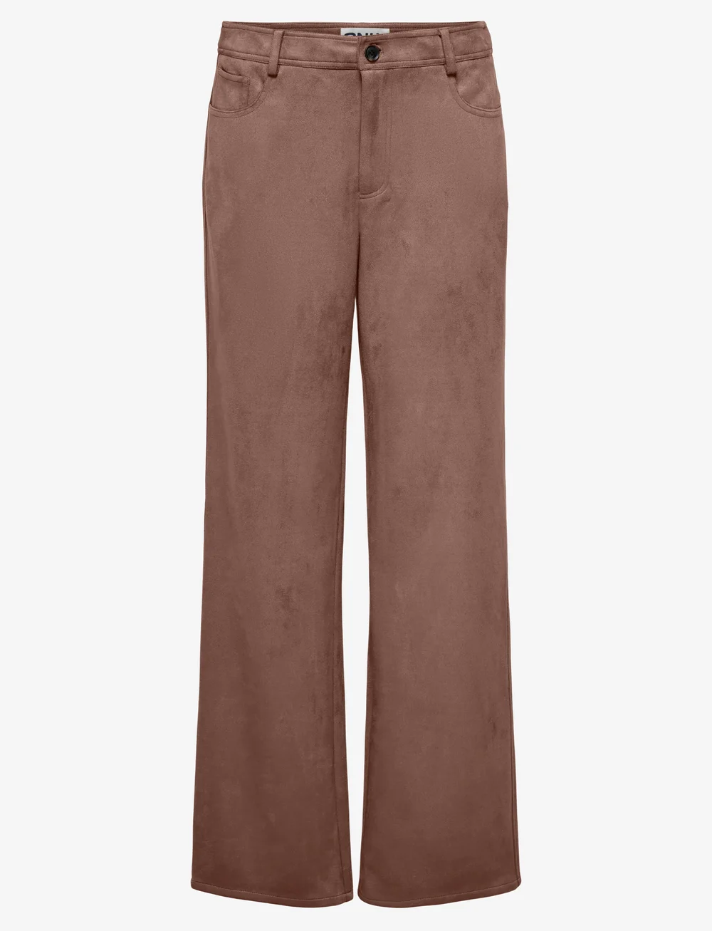 ONLY - ONLISI LIFE MW STR FAUX SUEDE PANT ZLO - bukser med lige ben - cognac - 0