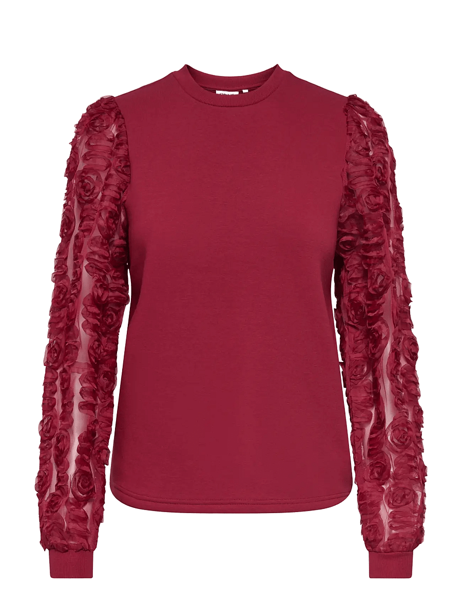 ONLY - ONLLAVIN L/S O-NECK MIX SWT - everyday style - rumba red - 0