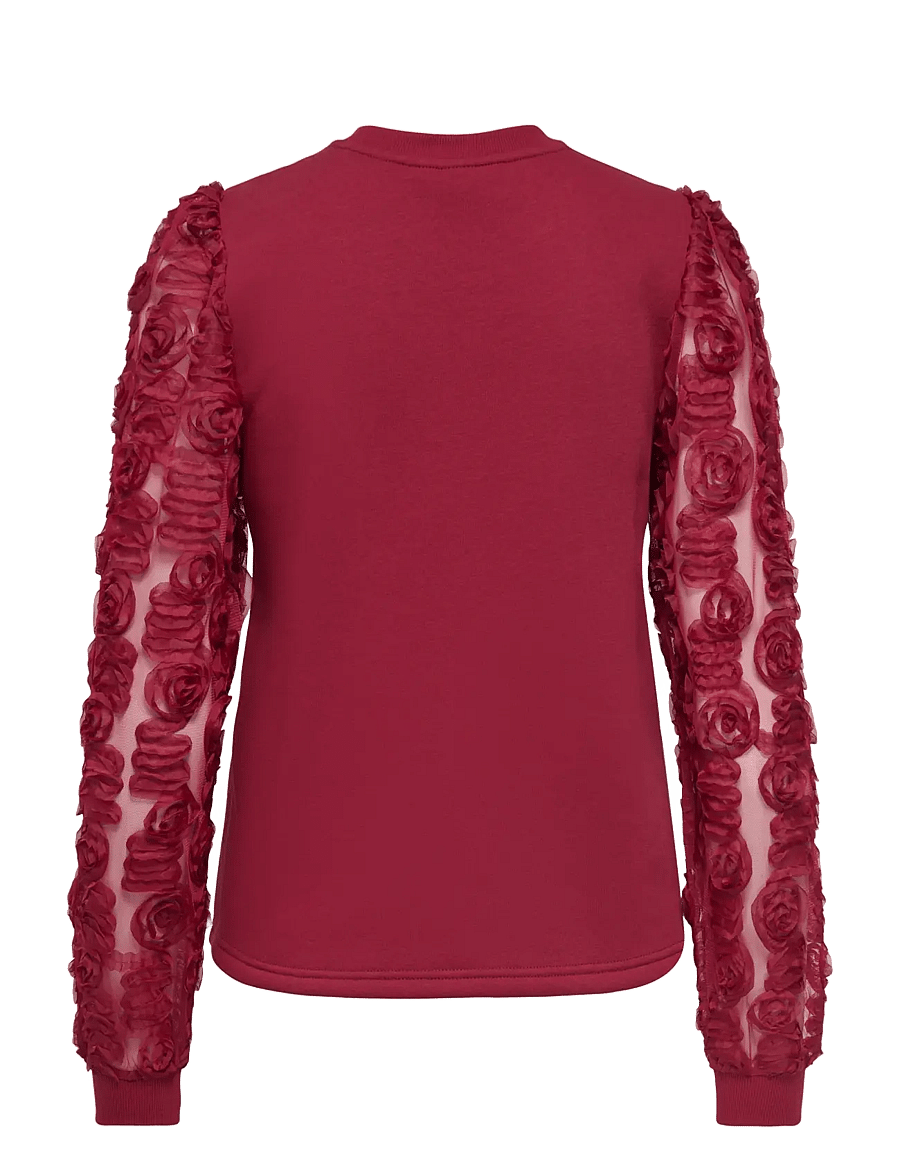 ONLY - ONLLAVIN L/S O-NECK MIX SWT - everyday style - rumba red - 1