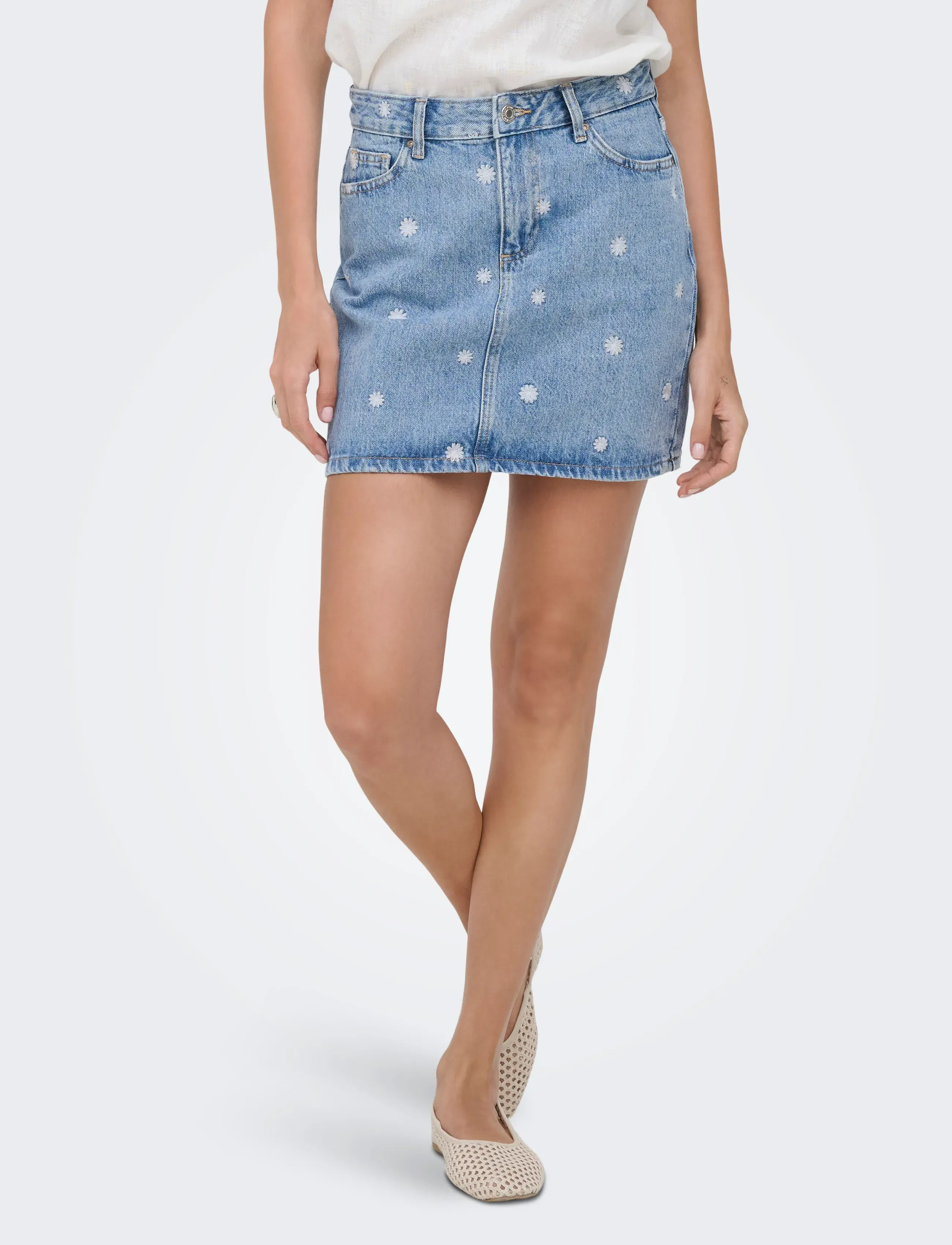 ONLY - ONLSTELLA DAISY SHORT SKIRT DNM NOOS - denim skirts - light blue denim - 0