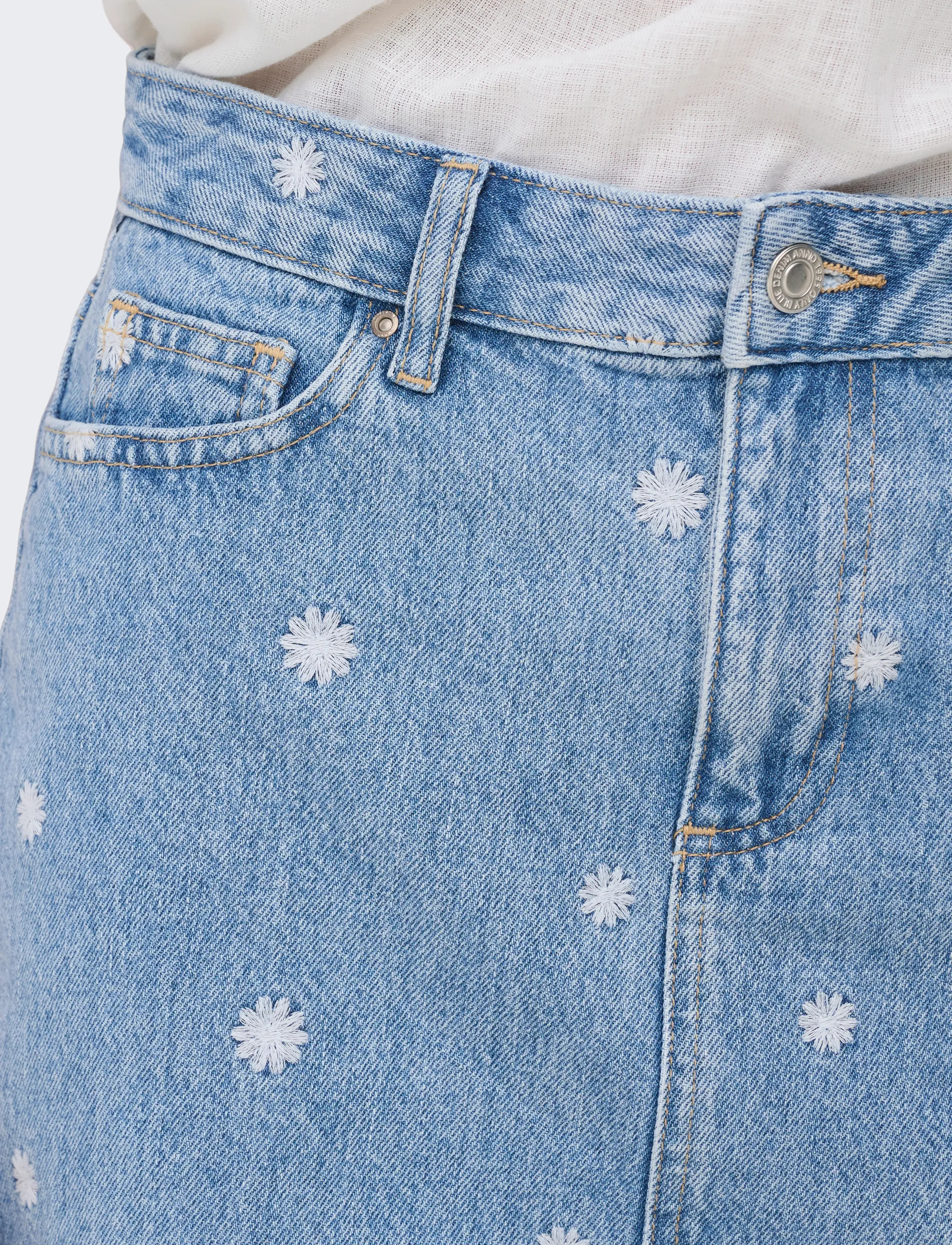 ONLY - ONLSTELLA DAISY SHORT SKIRT DNM NOOS - gallapils - light blue denim - 5