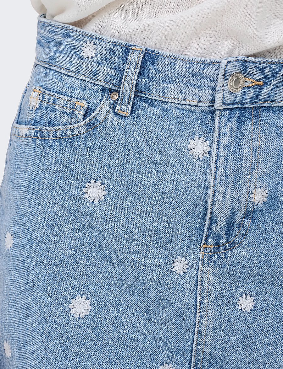 ONLY - ONLSTELLA DAISY SHORT SKIRT DNM NOOS - teksaseelikud - light blue denim - 5