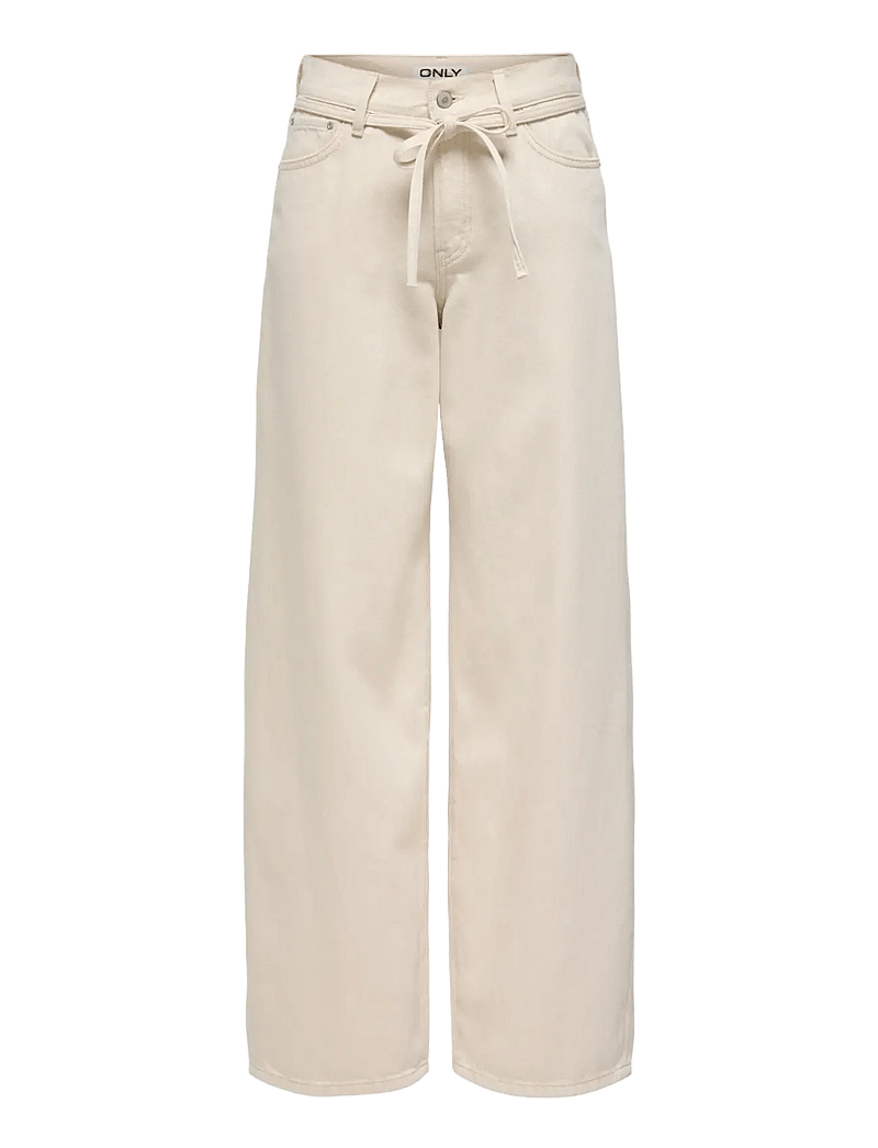 ONLY - ONLGIANNA MW STRAIGHT DOT211 DNM NOOS - wide leg jeans - ecru - 0