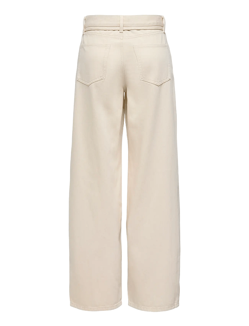 ONLY - ONLGIANNA MW STRAIGHT DOT211 DNM NOOS - wide leg jeans - ecru - 1