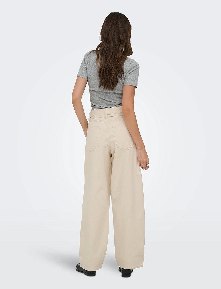 ONLY - ONLGIANNA MW STRAIGHT DOT DNM NOOS - laia säärega teksad - ecru - 3