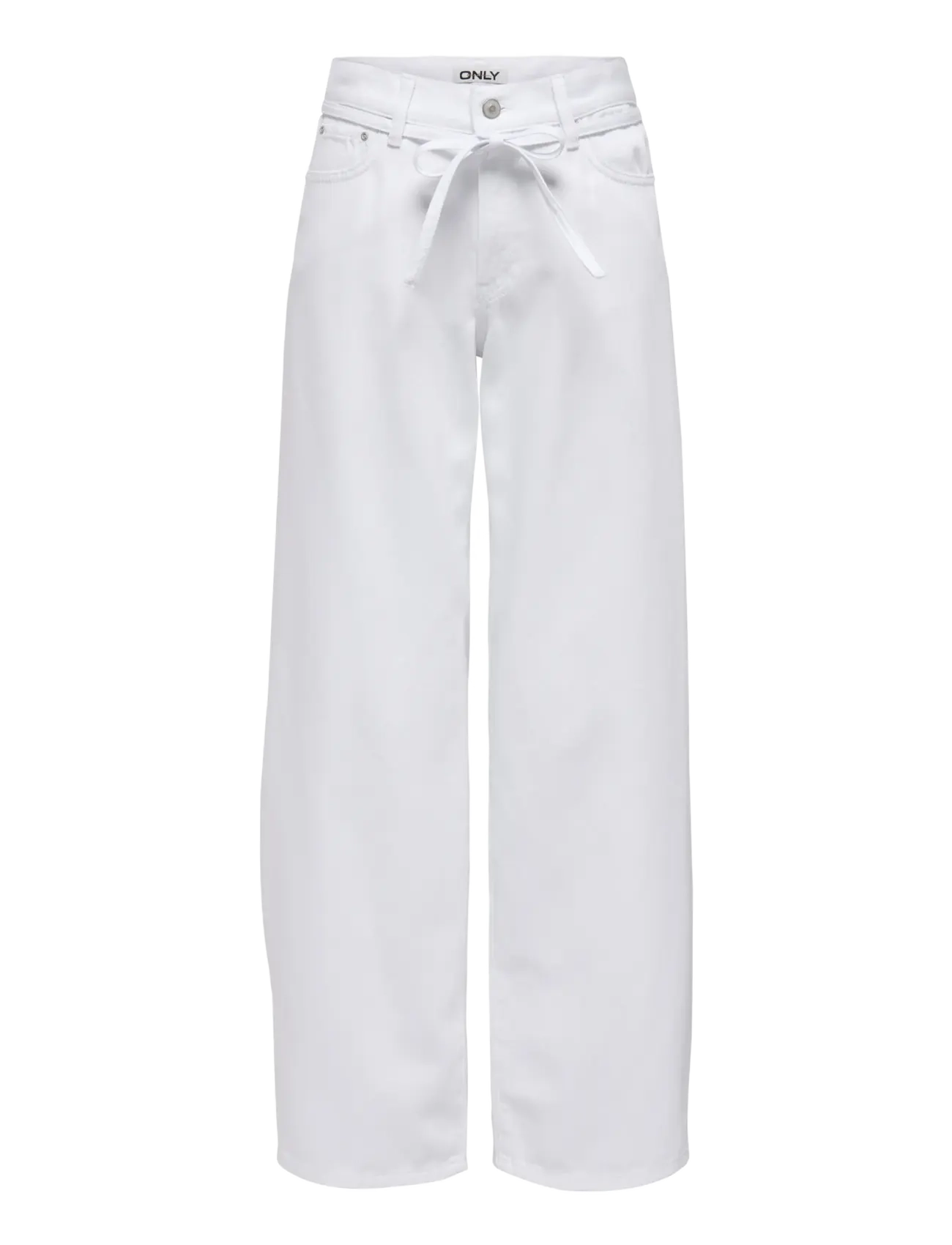 ONLY ONLGIANNA MW STRAIGHT DOT211 DNM NOOS - Jeans - WHITE DENIM / white