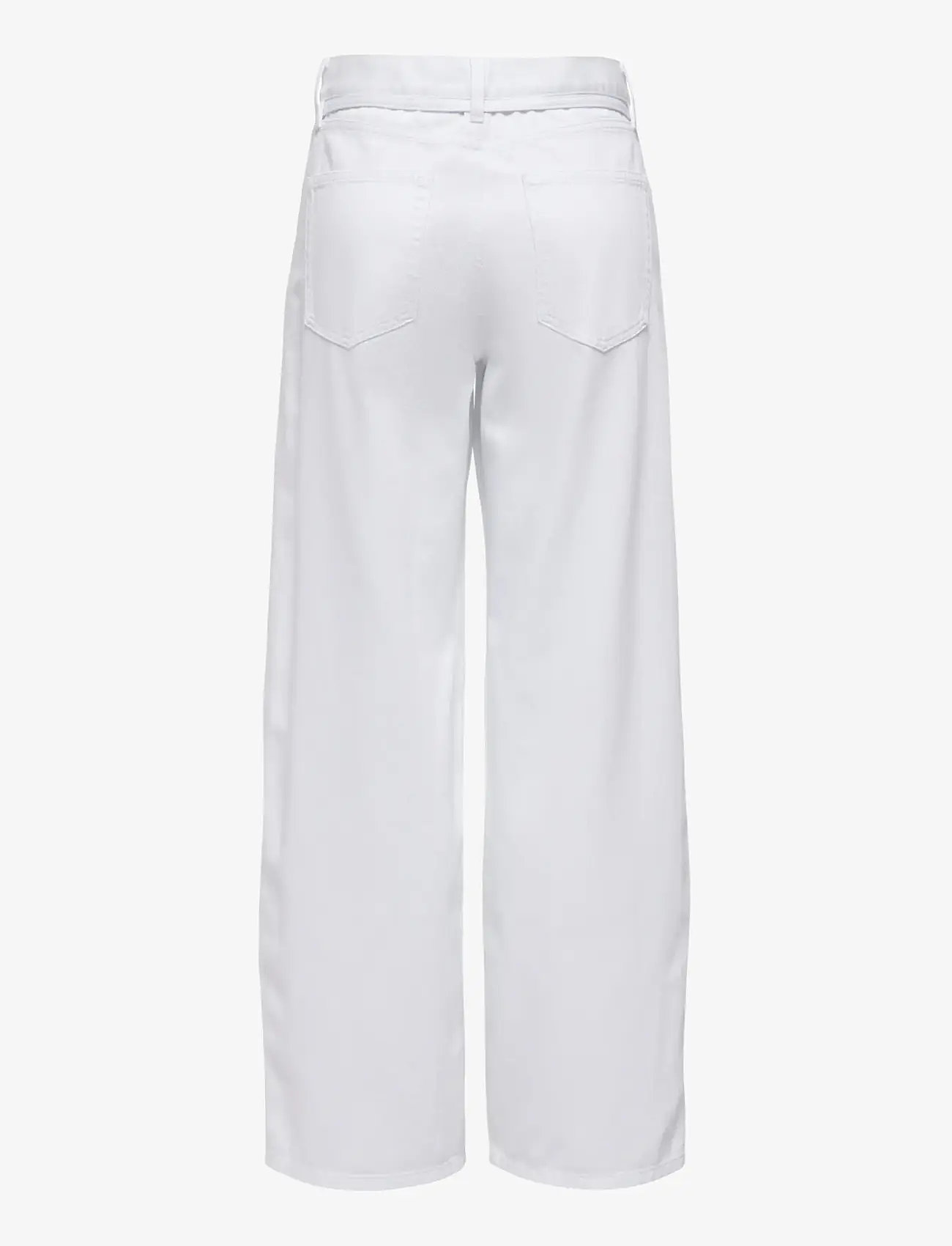 ONLY - ONLGIANNA MW STRAIGHT DOT211 DNM NOOS - wide leg jeans - white denim - 2