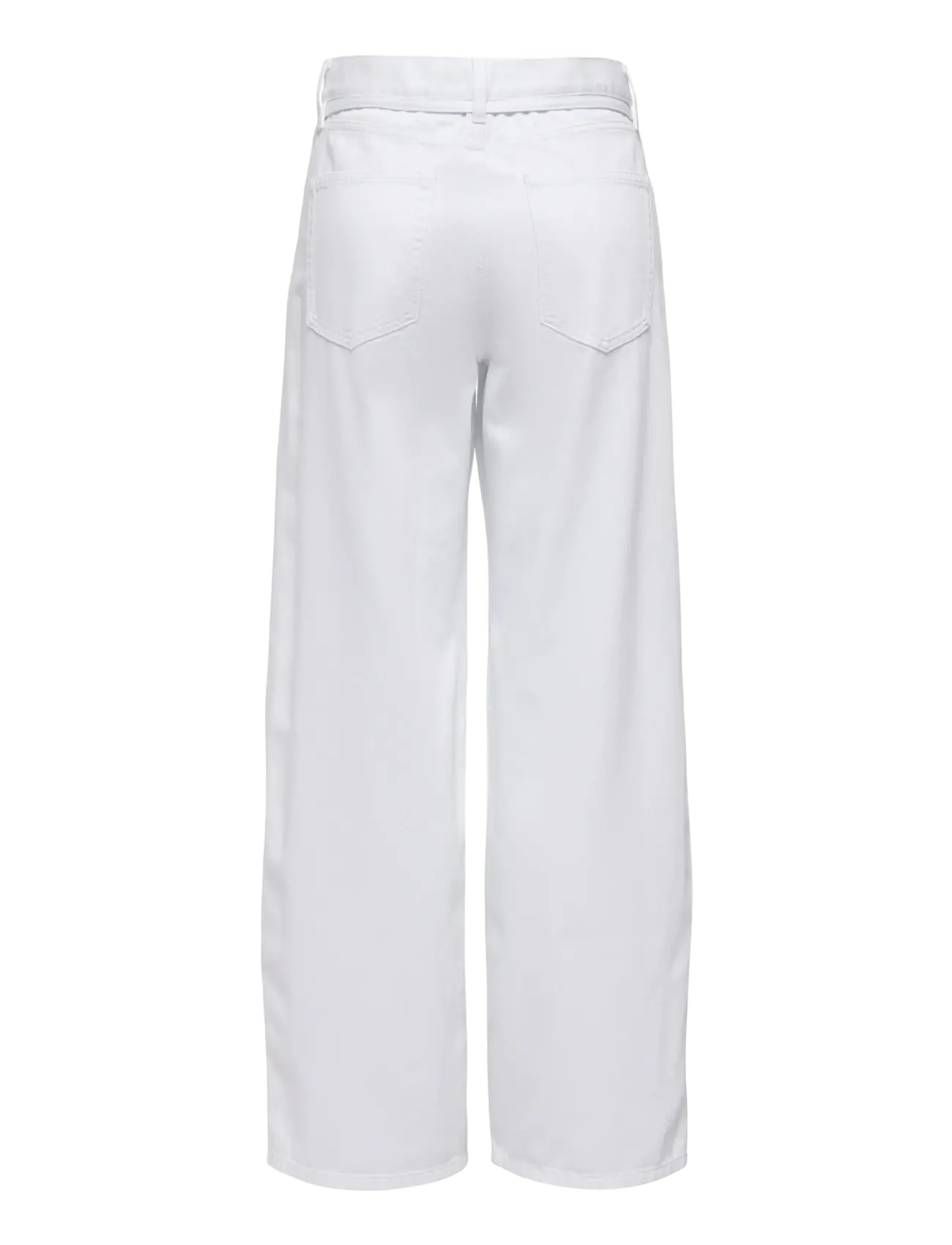 ONLY - ONLGIANNA MW STRAIGHT DOT DNM NOOS - hosen mit weitem bein - white denim - 2