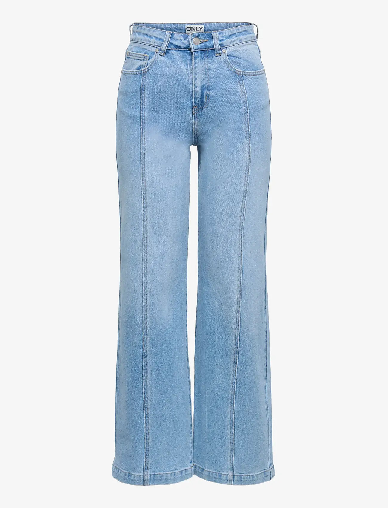 ONLY - ONLHOPE HW WIDE PINTUCK DNM MAE2655 - brede jeans - light blue denim - 1
