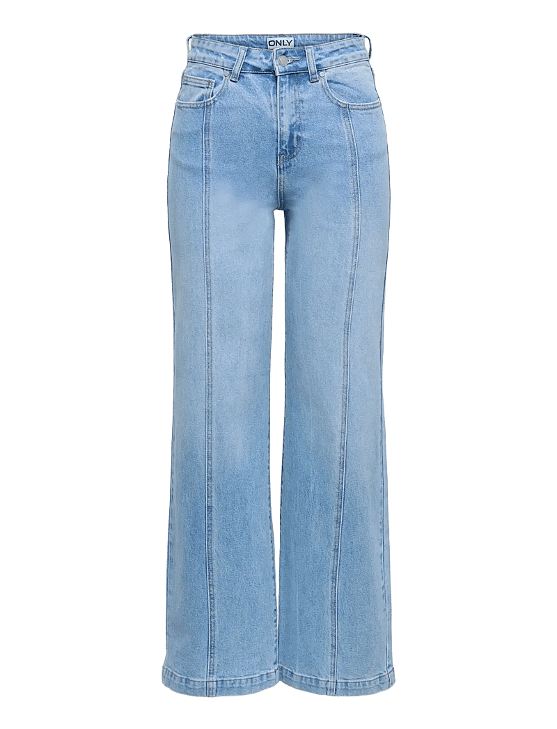 ONLY - ONLHOPE HW WIDE PINTUCK DNM MAE2655 - brede jeans - light blue denim - 1