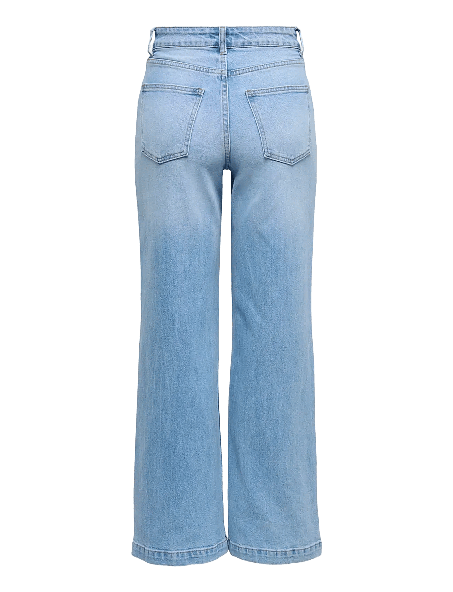 ONLY - ONLHOPE HW WIDE PINTUCK DNM MAE2655 - vide jeans - light blue denim - 2
