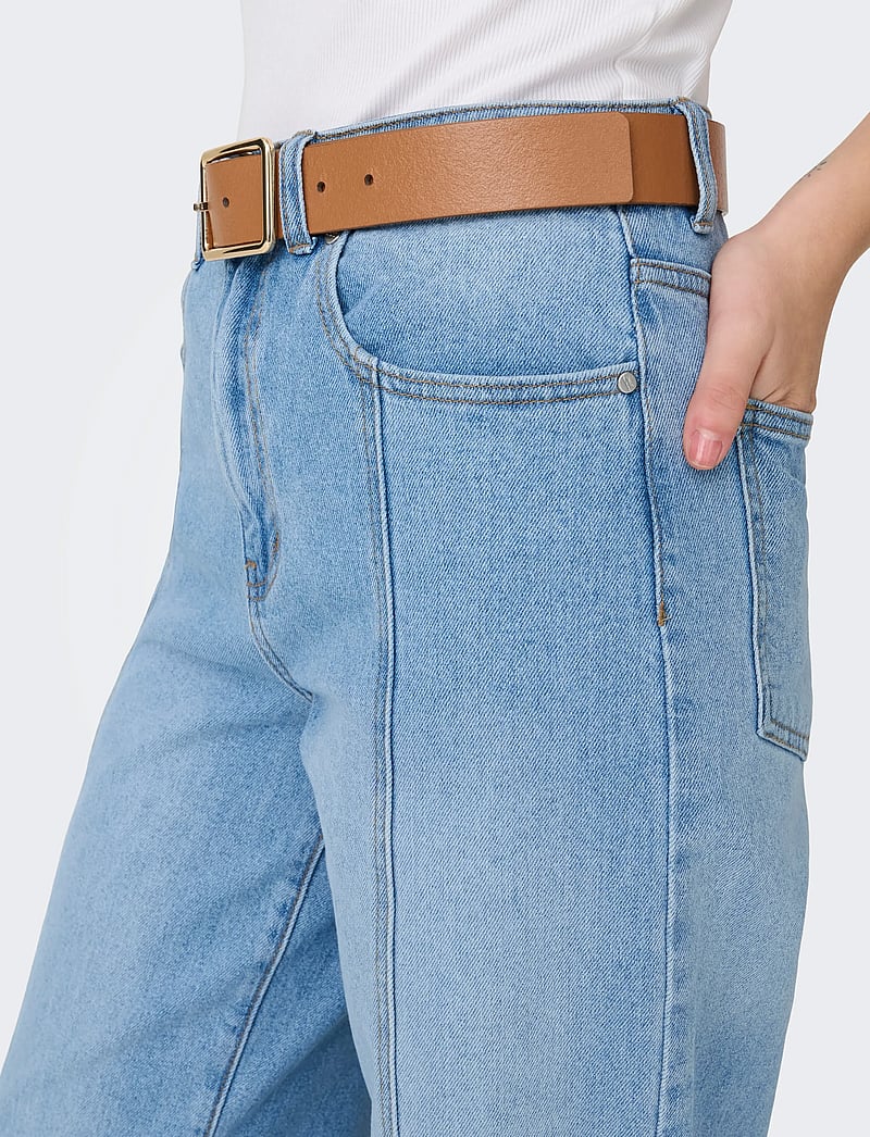 ONLY - ONLHOPE HW WIDE PINTUCK DNM MAE2655 - brede jeans - light blue denim - 4