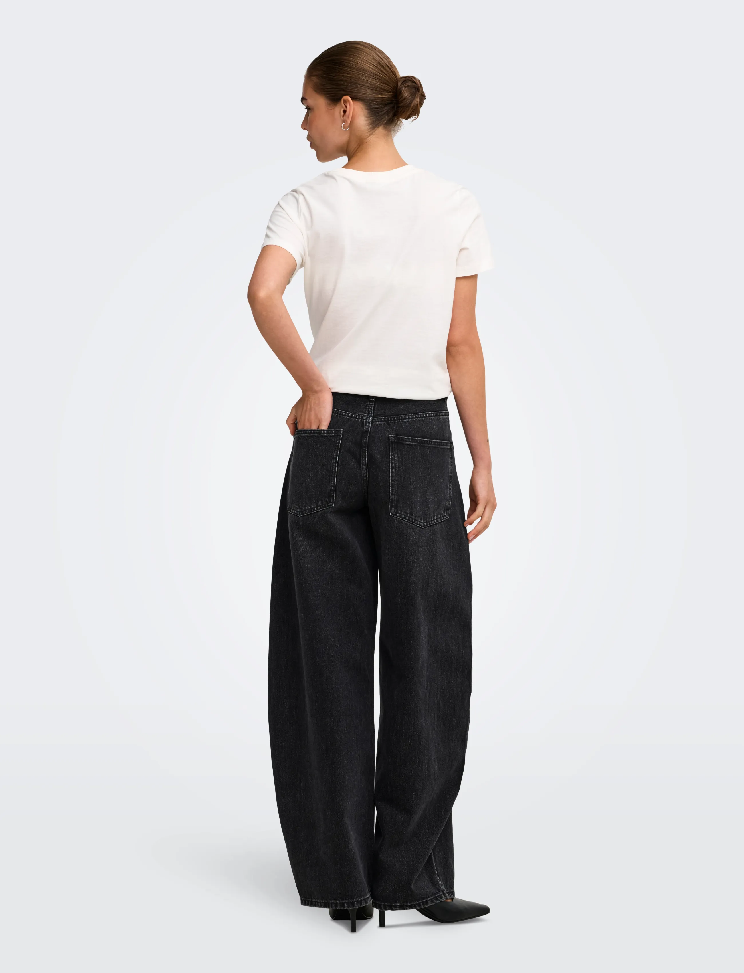 ONLY - ONLTAYLOR HW BARREL DNM TAI688 - barrel jeans - washed black - 3