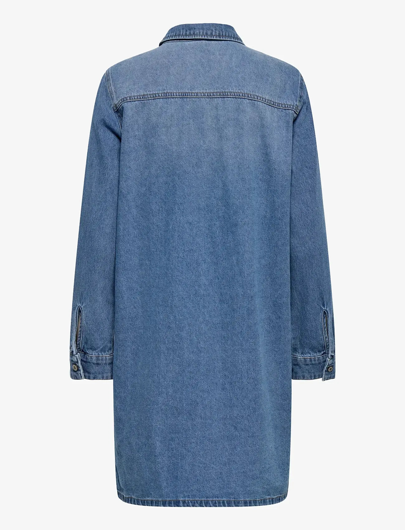 ONLY - ONLLISA L/S DNM DRESS GUA - skjortklänningar - medium blue denim - 1