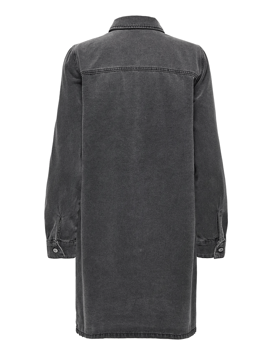 ONLY - ONLLISA L/S DNM DRESS GUA - robes chemises - washed black - 2
