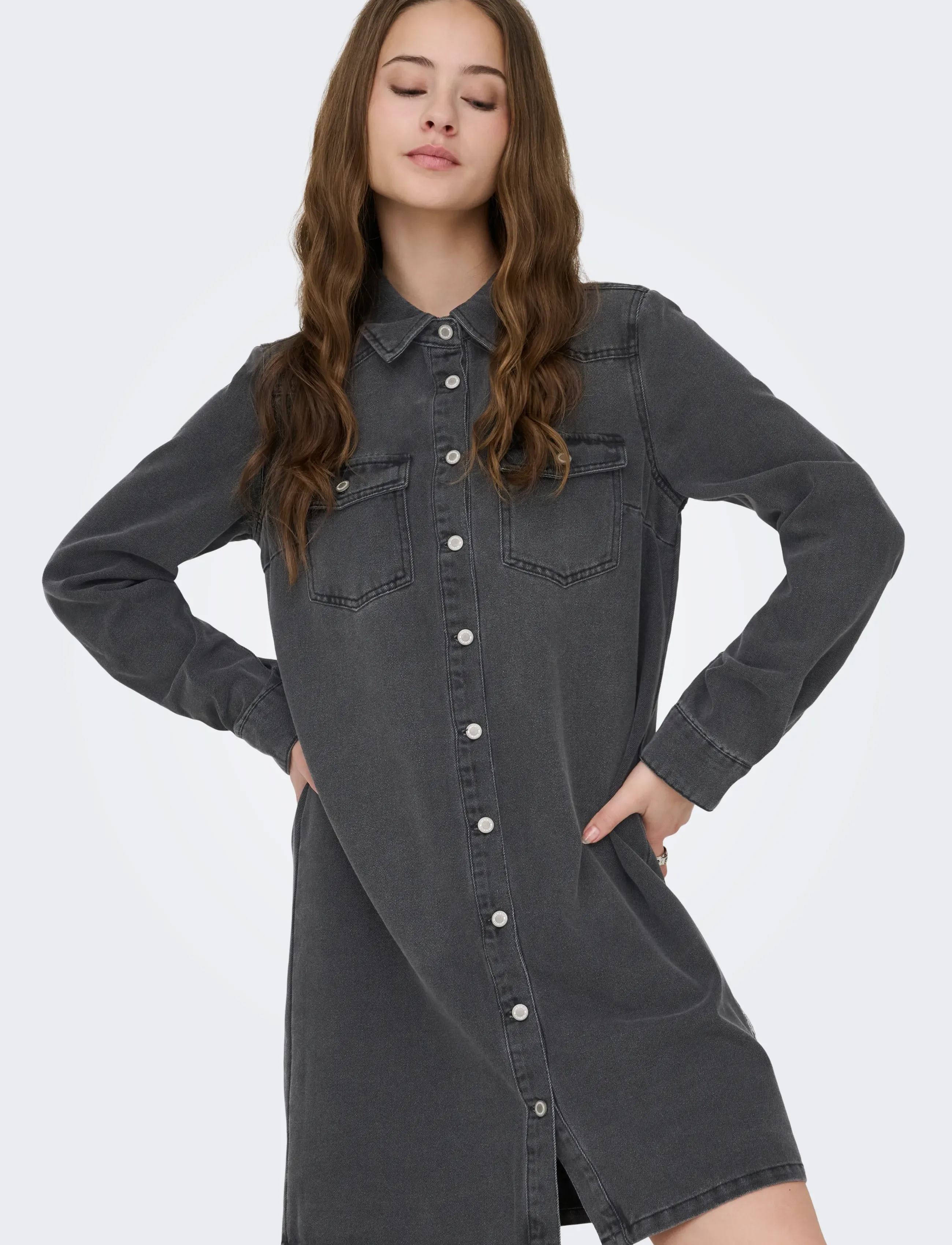 ONLY Onllisa L/S Dnm Dress Gua korta klänningar dam – bild 6