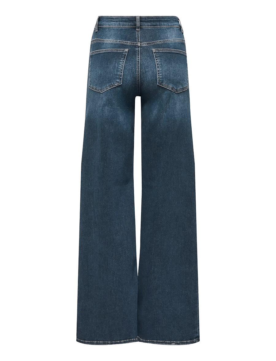 ONLY - ONLMADISON BLUSH HW WIDE DNM DOT529 NOOS - dark blue denim - 2