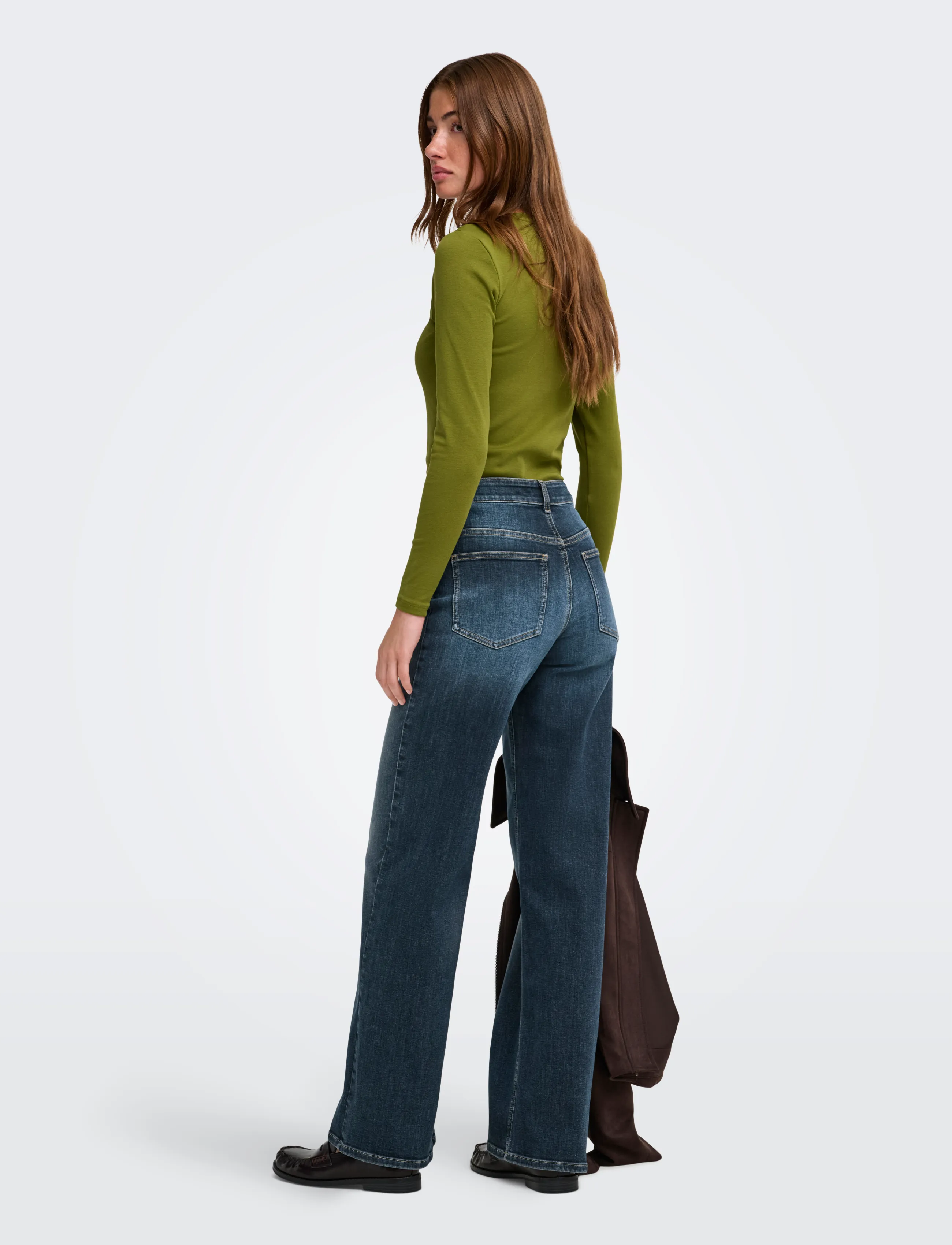 ONLY - ONLMADISON BLUSH HW WIDE DNM DOT529 NOOS - dark blue denim - 3