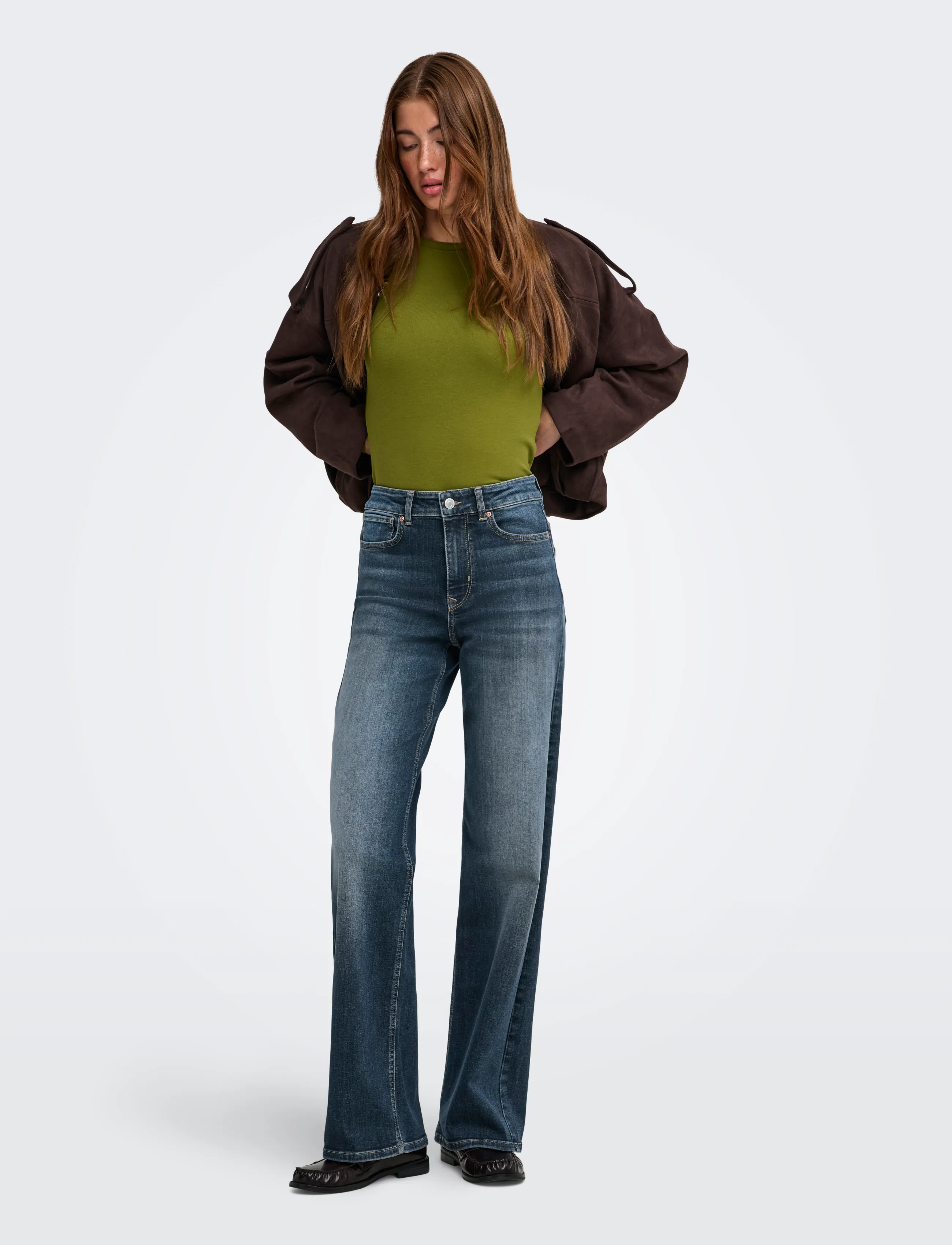 ONLY - ONLMADISON BLUSH HW WIDE DNM DOT529 NOOS - dark blue denim - 4