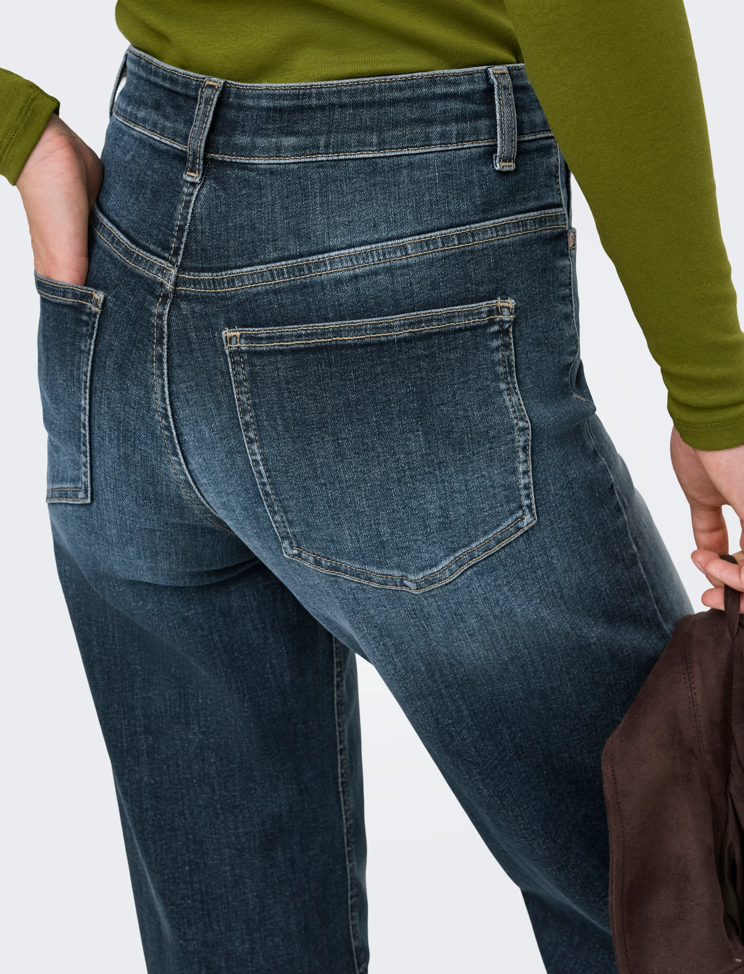 ONLY - ONLMADISON BLUSH HW WIDE DNM DOT529 NOOS - dark blue denim - 5