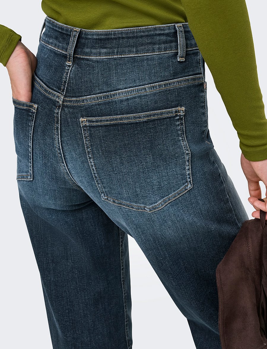 ONLY - ONLMADISON BLUSH HW WIDE DNM DOT529 NOOS - dark blue denim - 5
