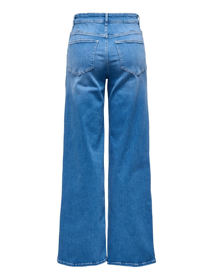 ONLY - ONLMADISON BLUSH HW WIDE DNM REA262 NOOS - hosen mit weitem bein - special bright blue denim - 2