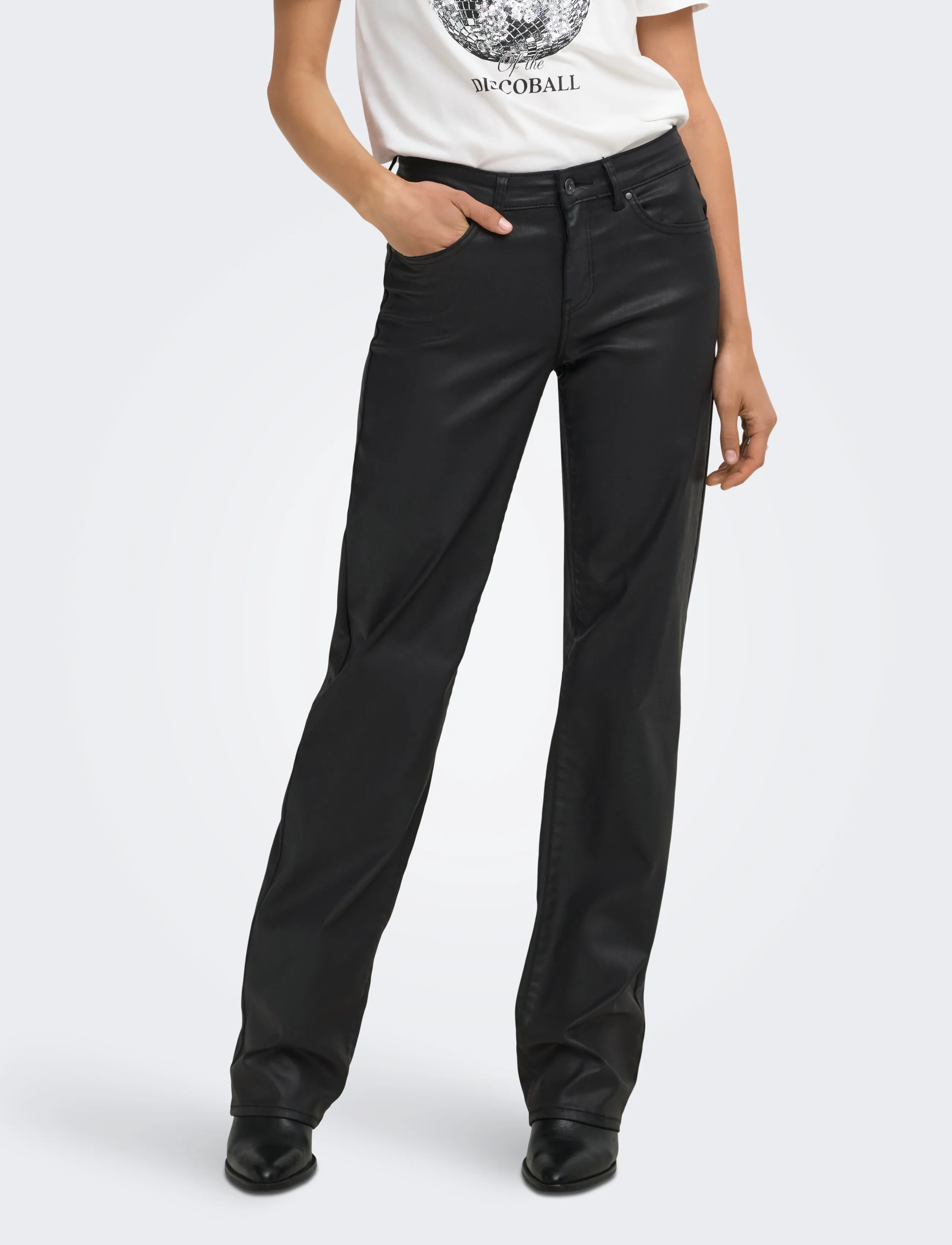 ONLY ONLBLUSH MD COAT STRAIGHT DNM GUA576 - Only - BLACK DENIM / black