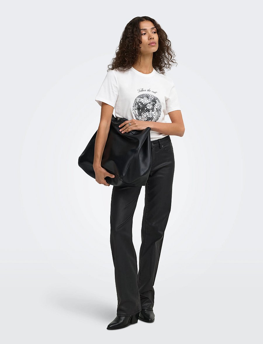 ONLY - ONLBLUSH MD COAT STRAIGHT DNM GUA576 - gerade jeans - black denim - 4