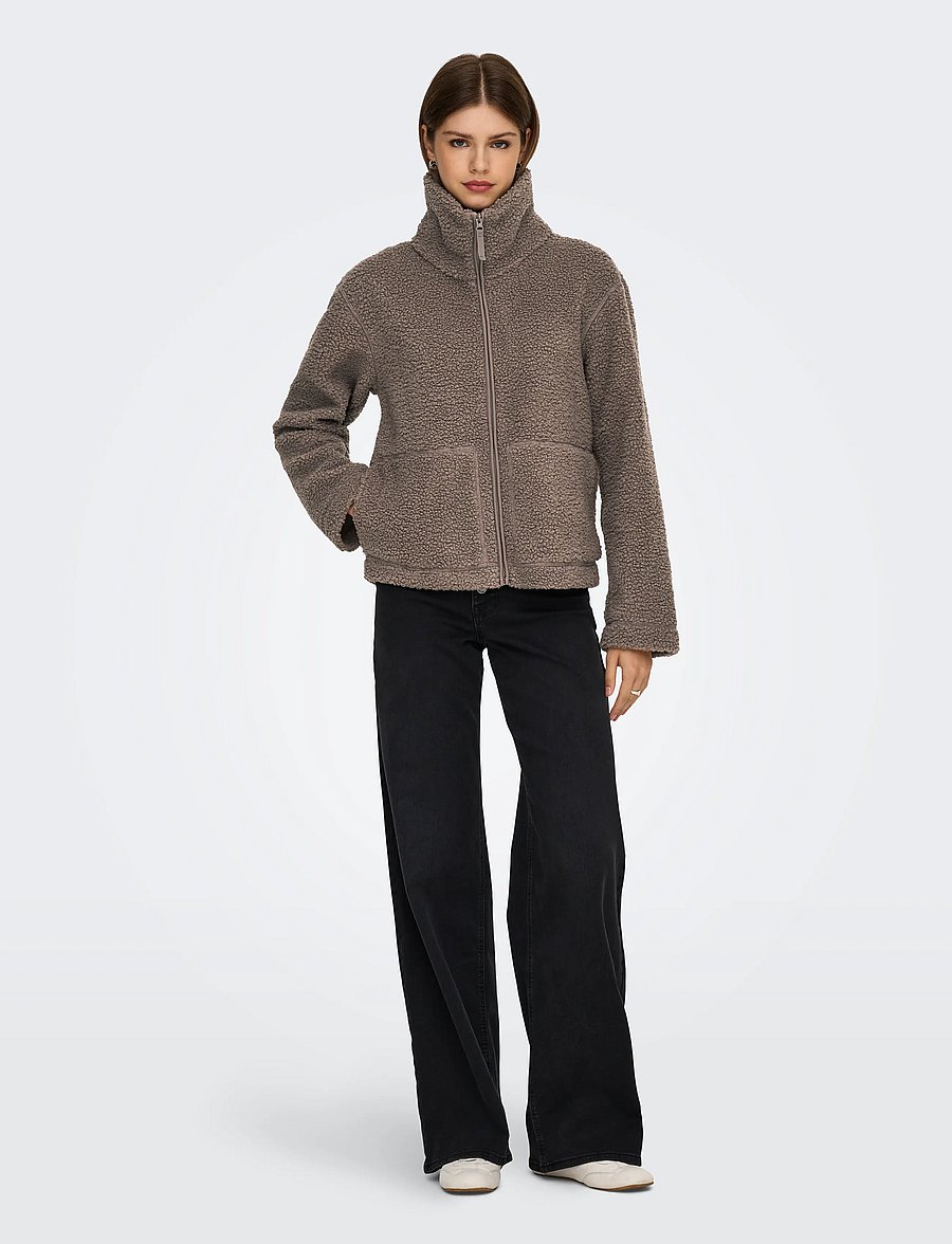 ONLY - ONLMEGAN TEDDY JACKET OTW NOOS - faux fur jakker - walnut - 4