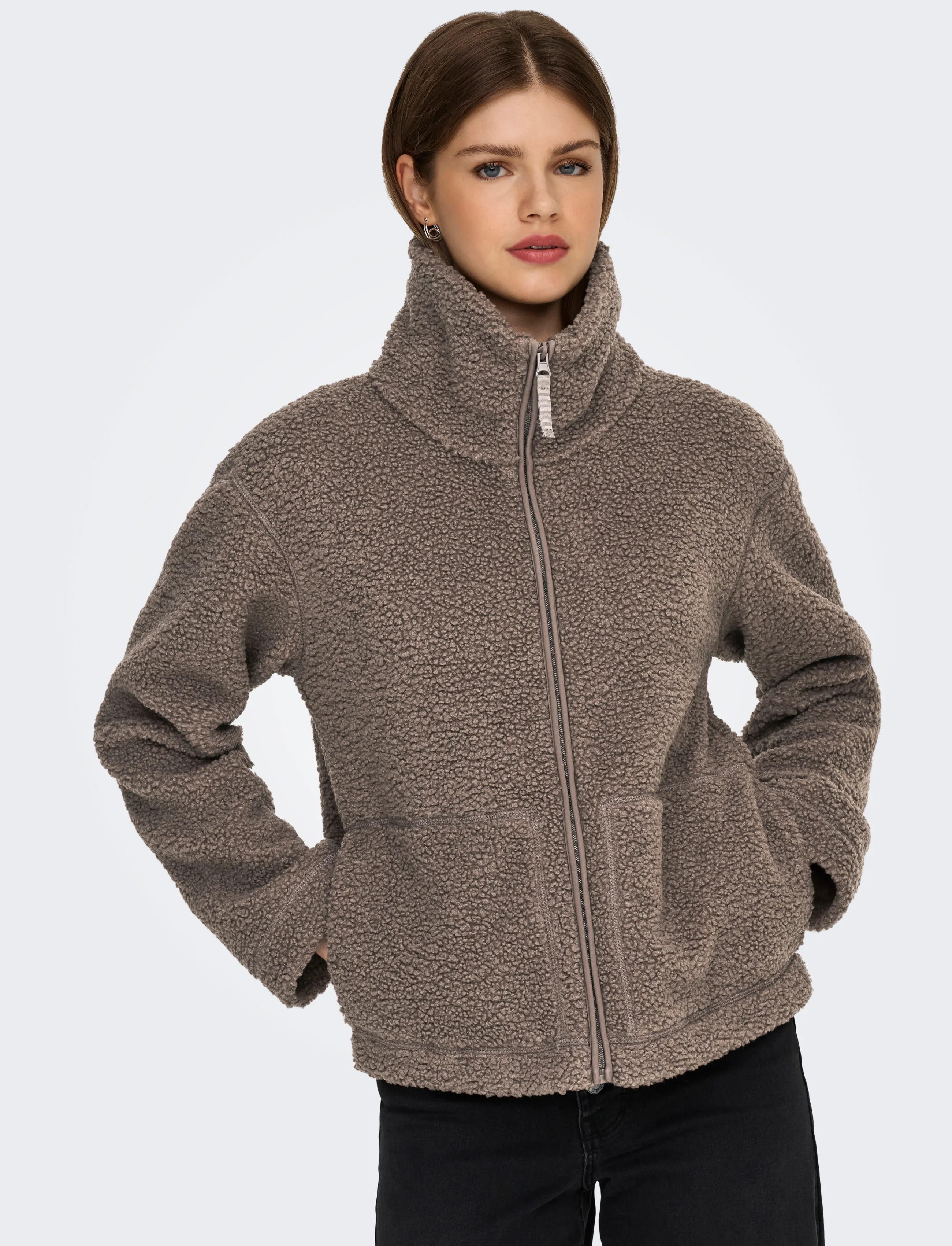 ONLY - ONLMEGAN TEDDY JACKET OTW NOOS - faux fur jakker - walnut - 5