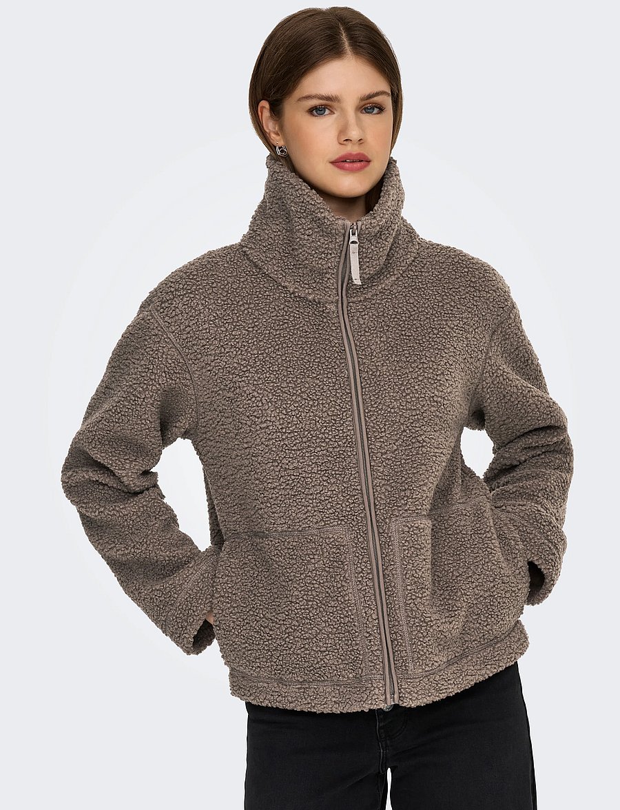 ONLY - ONLMEGAN TEDDY JACKET OTW NOOS - faux fur jakker - walnut - 5