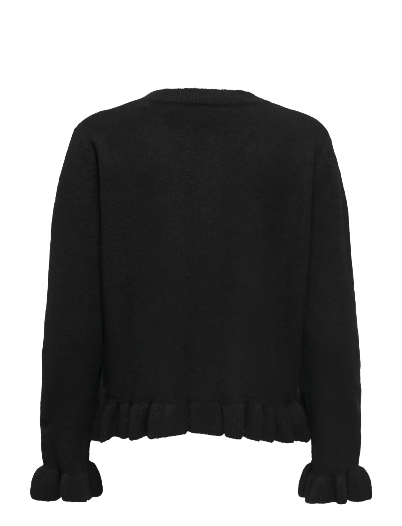 ONLY - ONLRIMA LIFE LS FRIL BUTTO CARDI CS KNT - cardigans - black - 2
