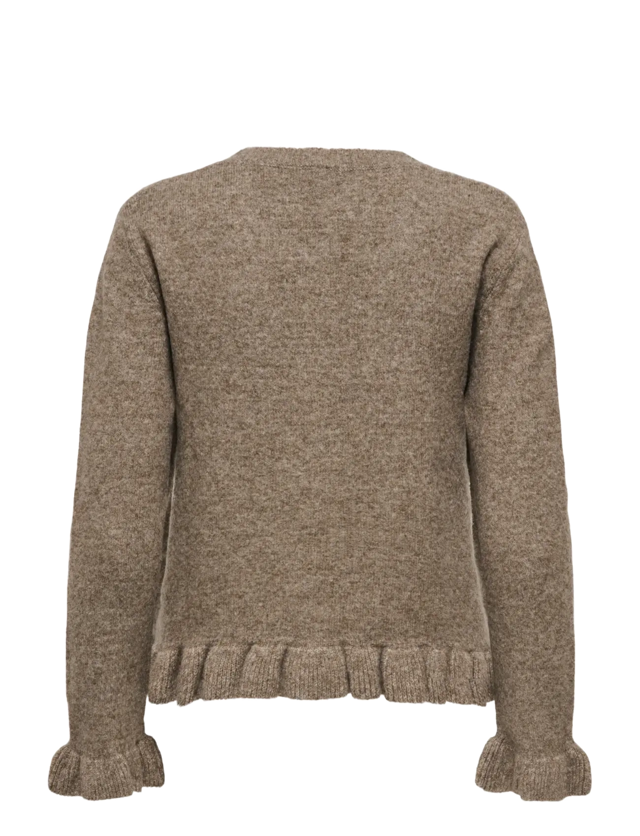 ONLY - ONLRIMA LIFE LS FRIL BUTTO CARDI CS KNT - cardigans - walnut - 2