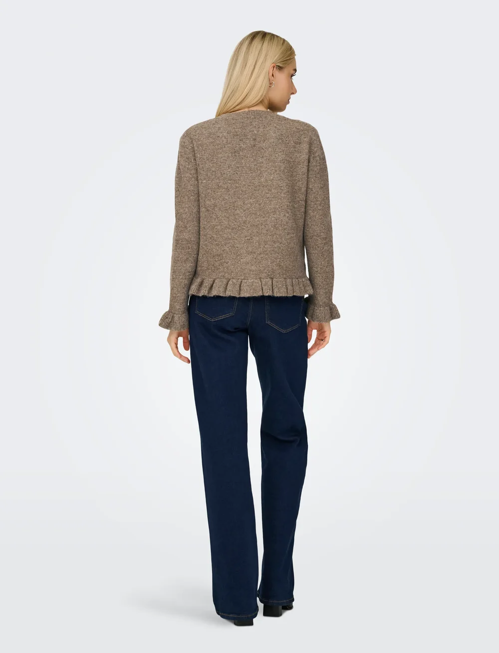 ONLY - ONLRIMA LIFE LS FRIL BUTTO CARDI CS KNT - kardiganai - walnut - 3