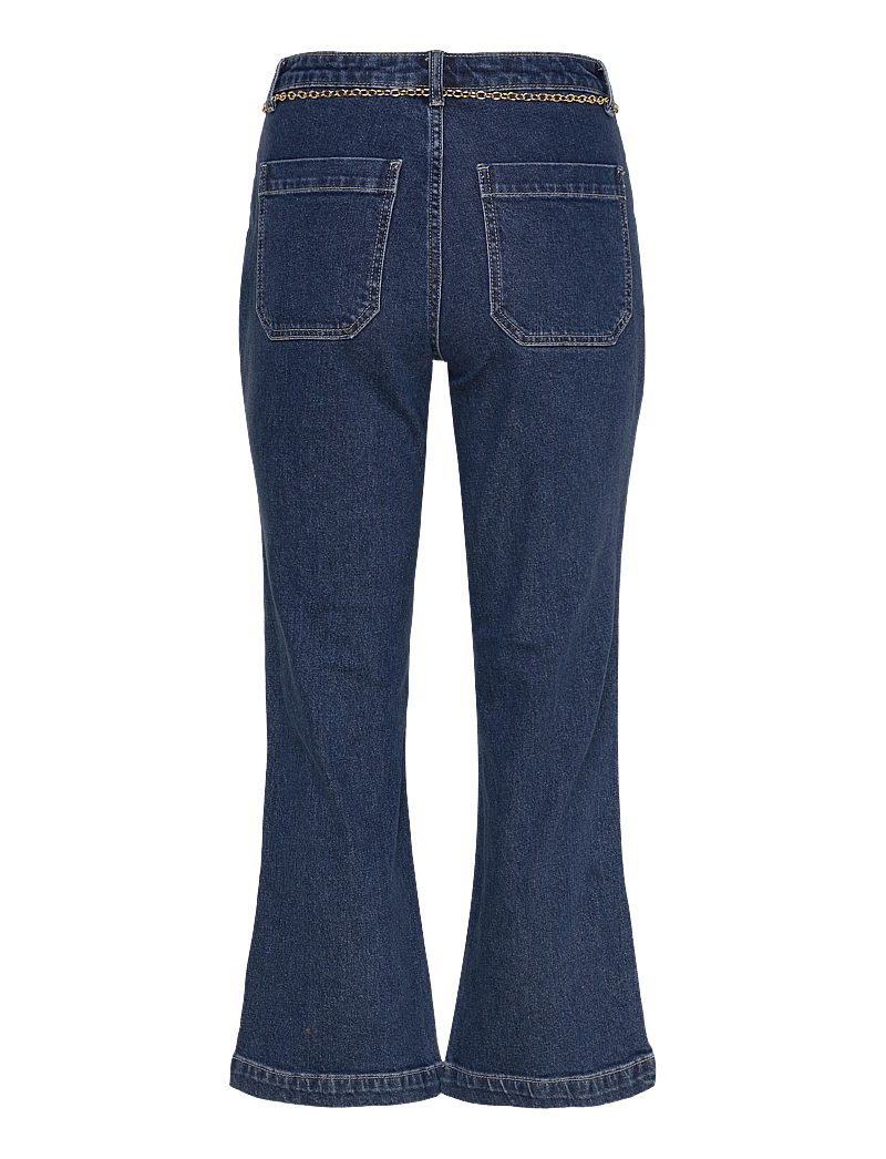 ONLY - ONLEMILY HW CROP FLARE BELT DNM MAE - Útvíðar gallabuxur - medium blue denim - 2
