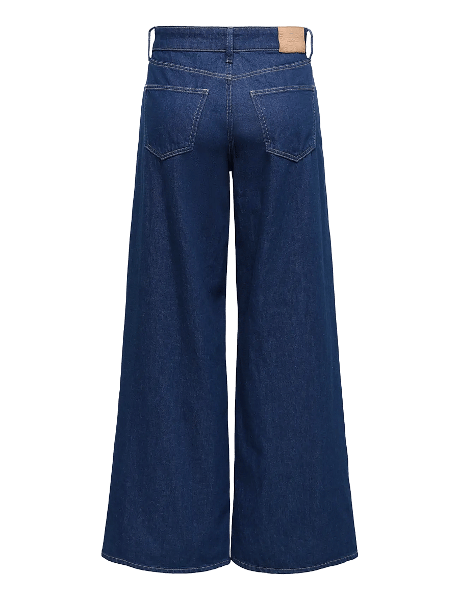 ONLY - ONLSADIE REG WIDE DNM GEN - hosen mit weitem bein - medium blue denim - 2
